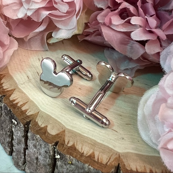 Silver Mickey Mouse Head Cufflinks - Picture 12 of 15